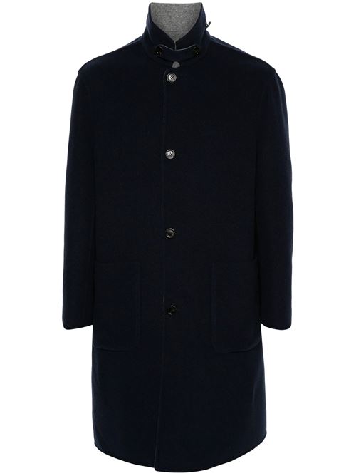 Midnight blue/medium grey cashmere coat Brunello Cucinelli | MY4139801C002